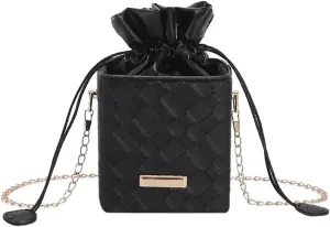 Women’s Small Bucket Bag Stylish Drawstring Purse Cute Shoulder Bag Designer Leather Crossbody Purse Vintage Hobo Bag