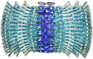 Womens Sparkly Crystal Evening Clutch Luxurious Rhinestone Wedding Evening Purse Bridal Prom Handbag Party Bag