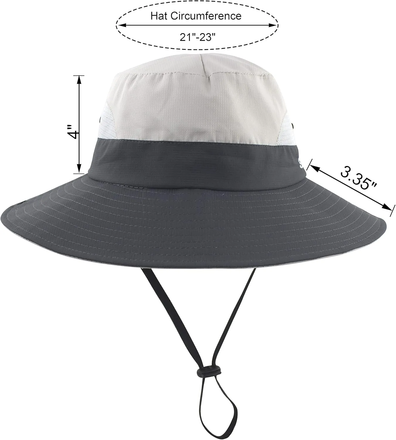 Womens Summer Sun Hat Wide Brim Outdoor UV Protection Hat Foldable Ponytail Bucket Cap for Beach Fishing Hiking