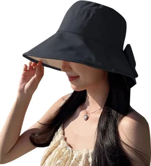 Women's Sun Hat Wide Brim Beach Sun Protection Bucket Hat for Summer Fishing Cap Gardening