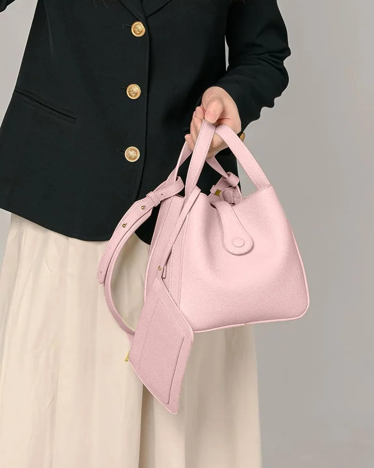 Women's Work Bag Square Handle Professional Daily Use Top Handle Satchel for Office, Business