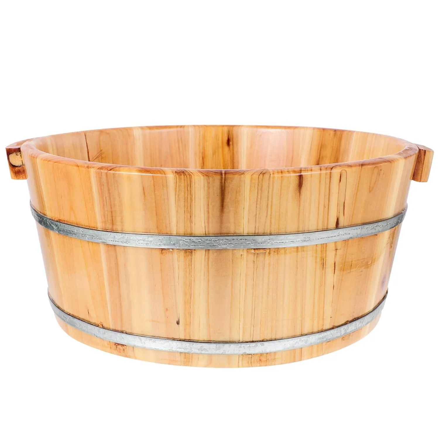 Wooden Foot Soaker Bowl Foot Bath Bucket Wood Soaker Wash Basin Washing Sauna Bucket Wood Bucket for Foot Spa Sauna Massage