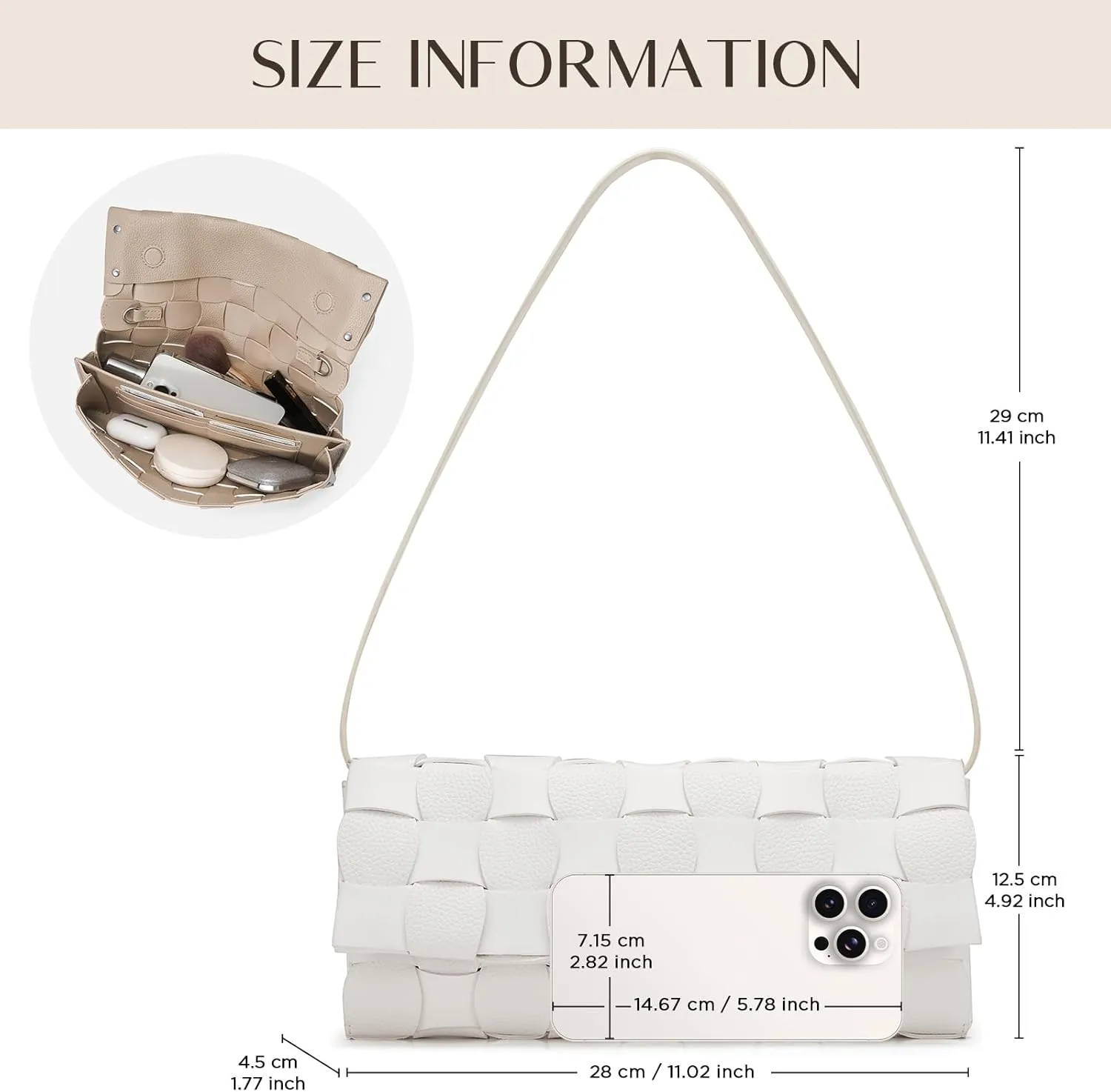 Woven Evening Clutch Purses for Women, PU Crossbody Shoulder Purse Handbag for Evening, Formal Events, Wedding, Party
