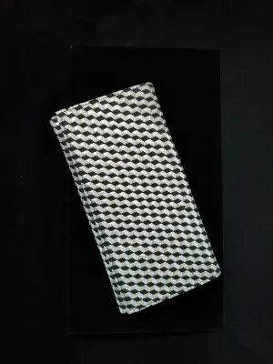 Woven Glitter Fabric Clutch