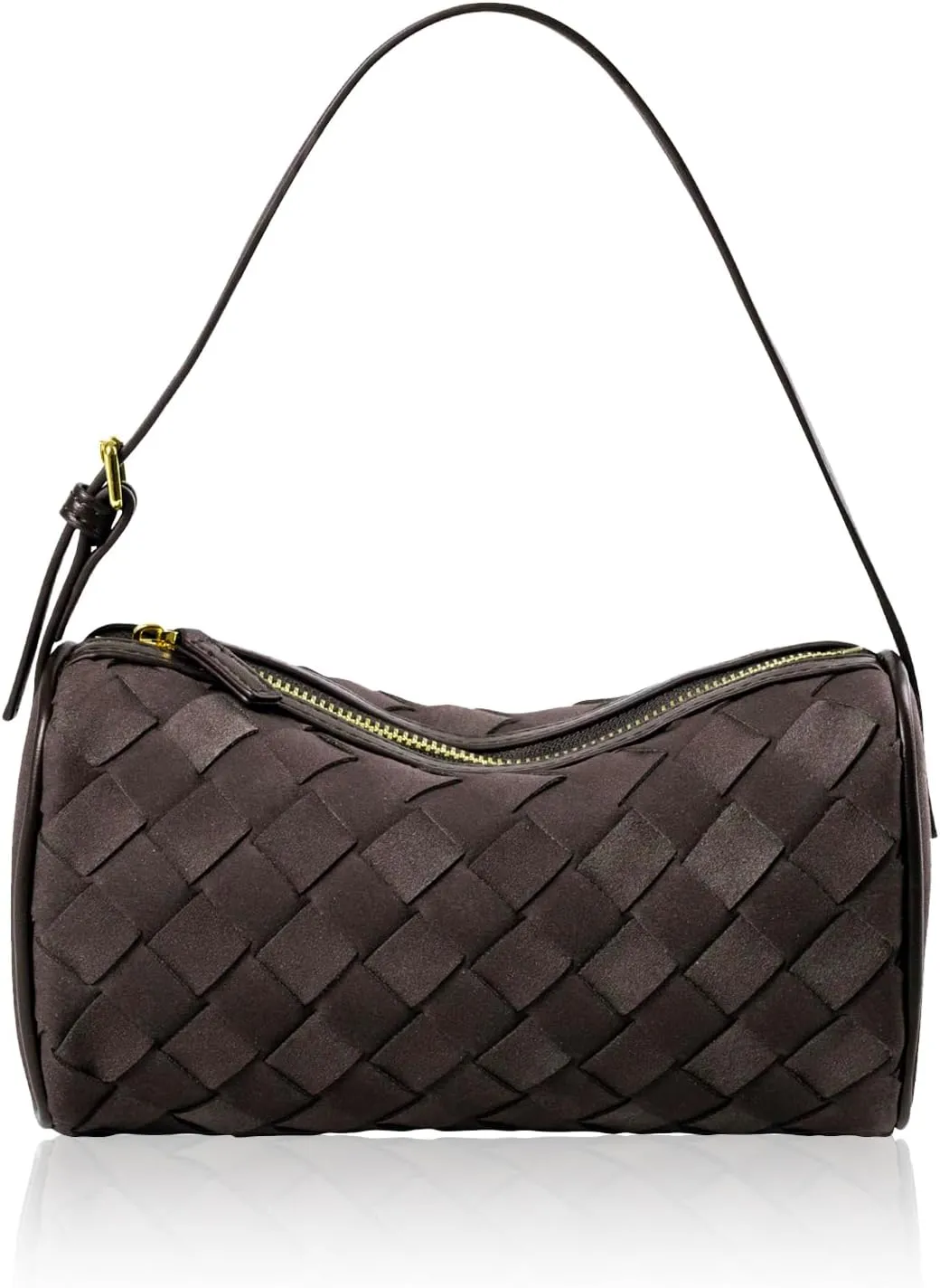 Woven Leather Bag, Evening Bag Clutch Purses for Women, Leather Top-handle Shoulder Bags, Small Woven Handbag