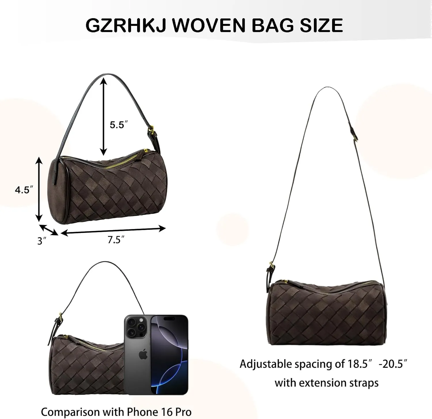 Woven Leather Bag, Evening Bag Clutch Purses for Women, Leather Top-handle Shoulder Bags, Small Woven Handbag
