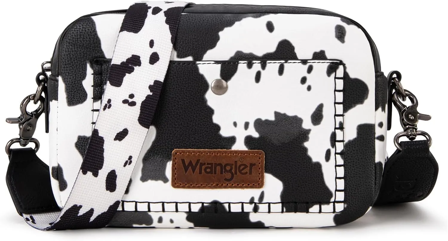 Wrangler Crossbody Purses for Women Trendy Camera Snapshot Bag with Wide Strap