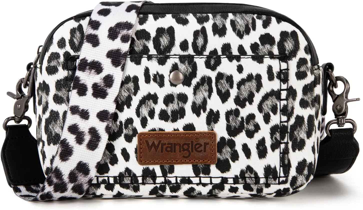 Wrangler Crossbody Purses for Women Trendy Camera Snapshot Bag with Wide Strap