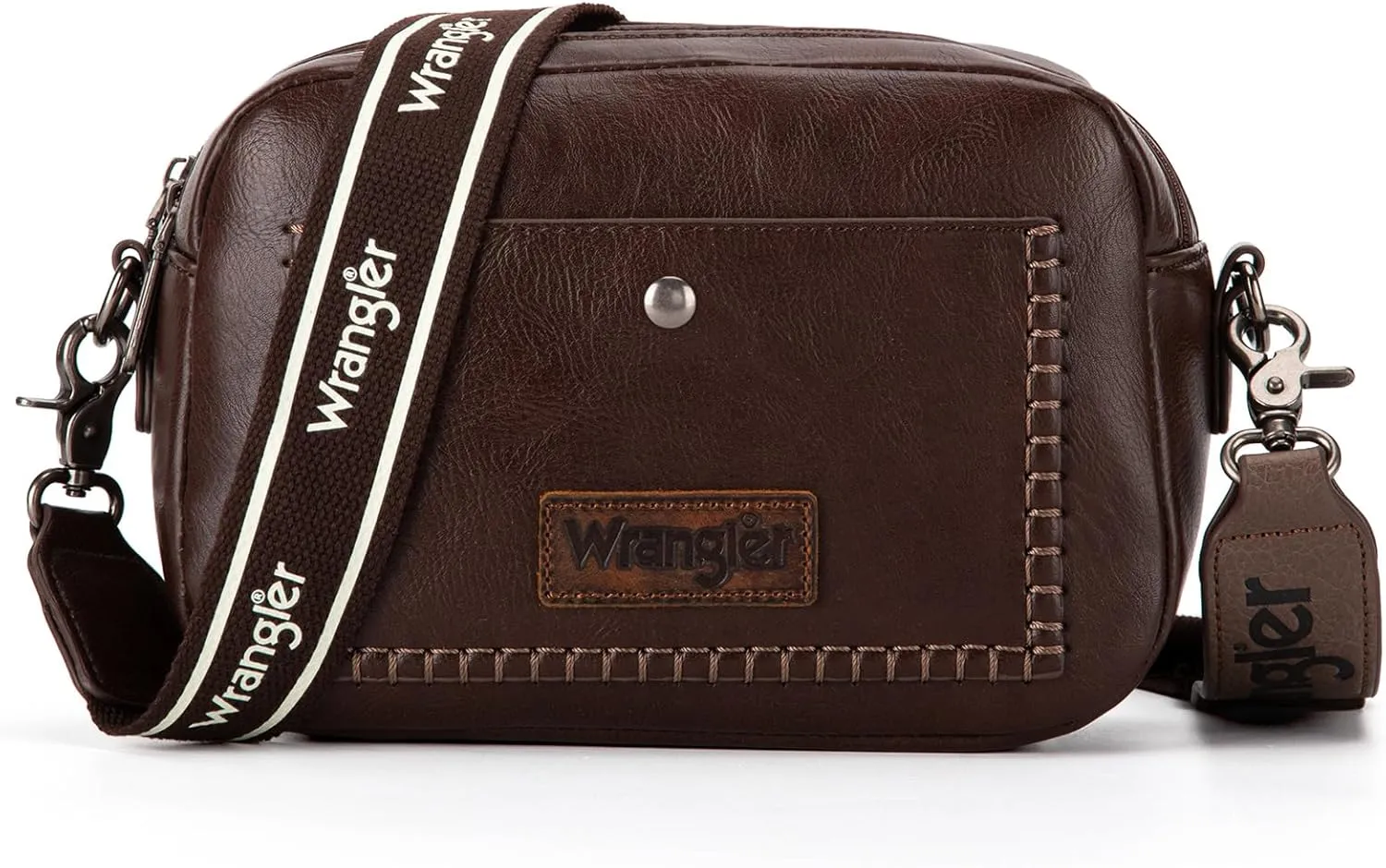 Wrangler Crossbody Purses for Women Trendy Camera Snapshot Bag with Wide Strap