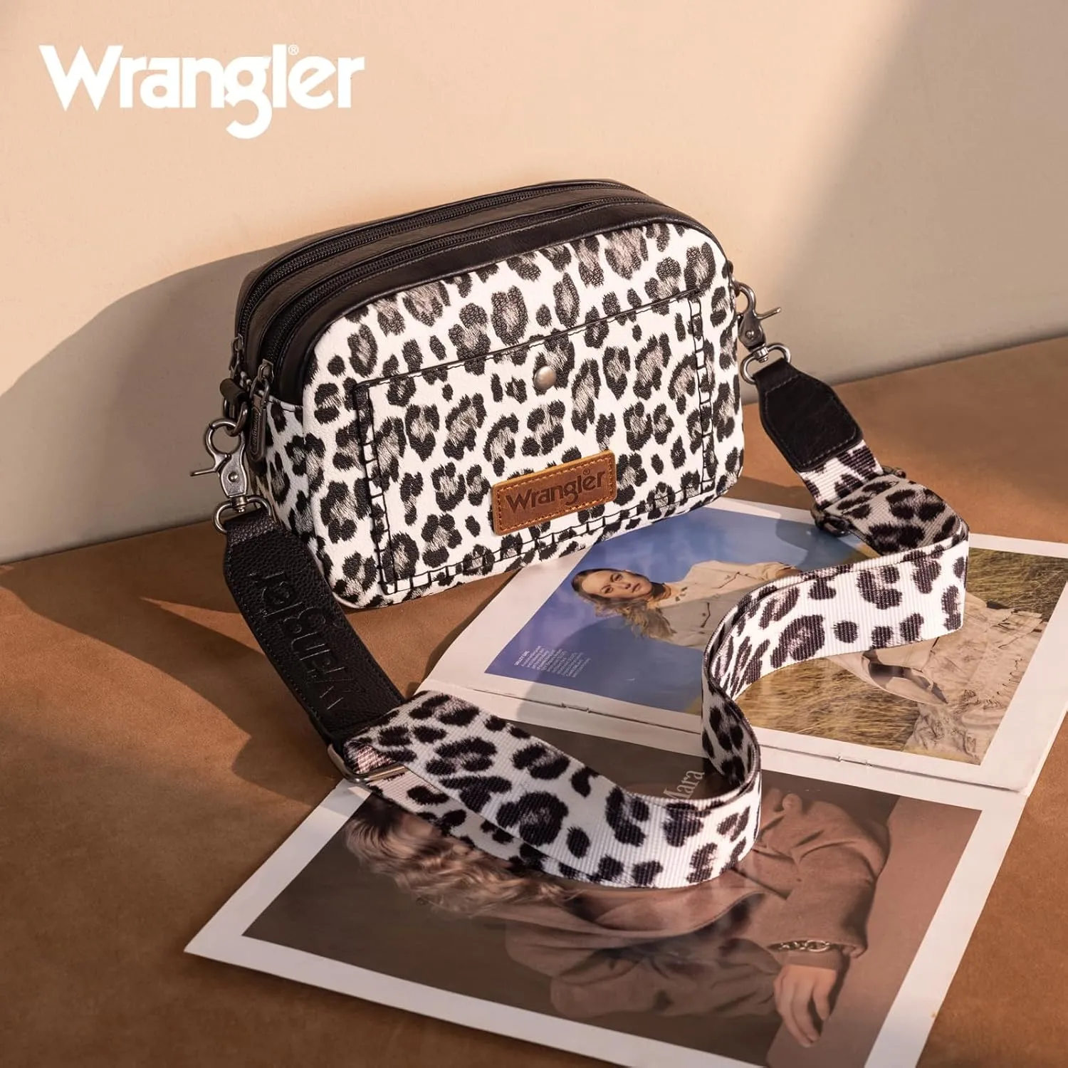 Wrangler Crossbody Purses for Women Trendy Camera Snapshot Bag with Wide Strap