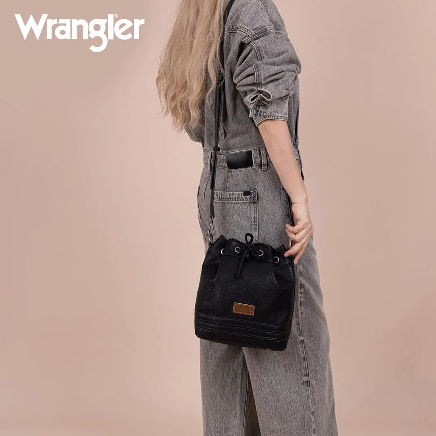 Wrangler Hobo Bags for Women Designer Bucket Purses Western Shoulder Handbags