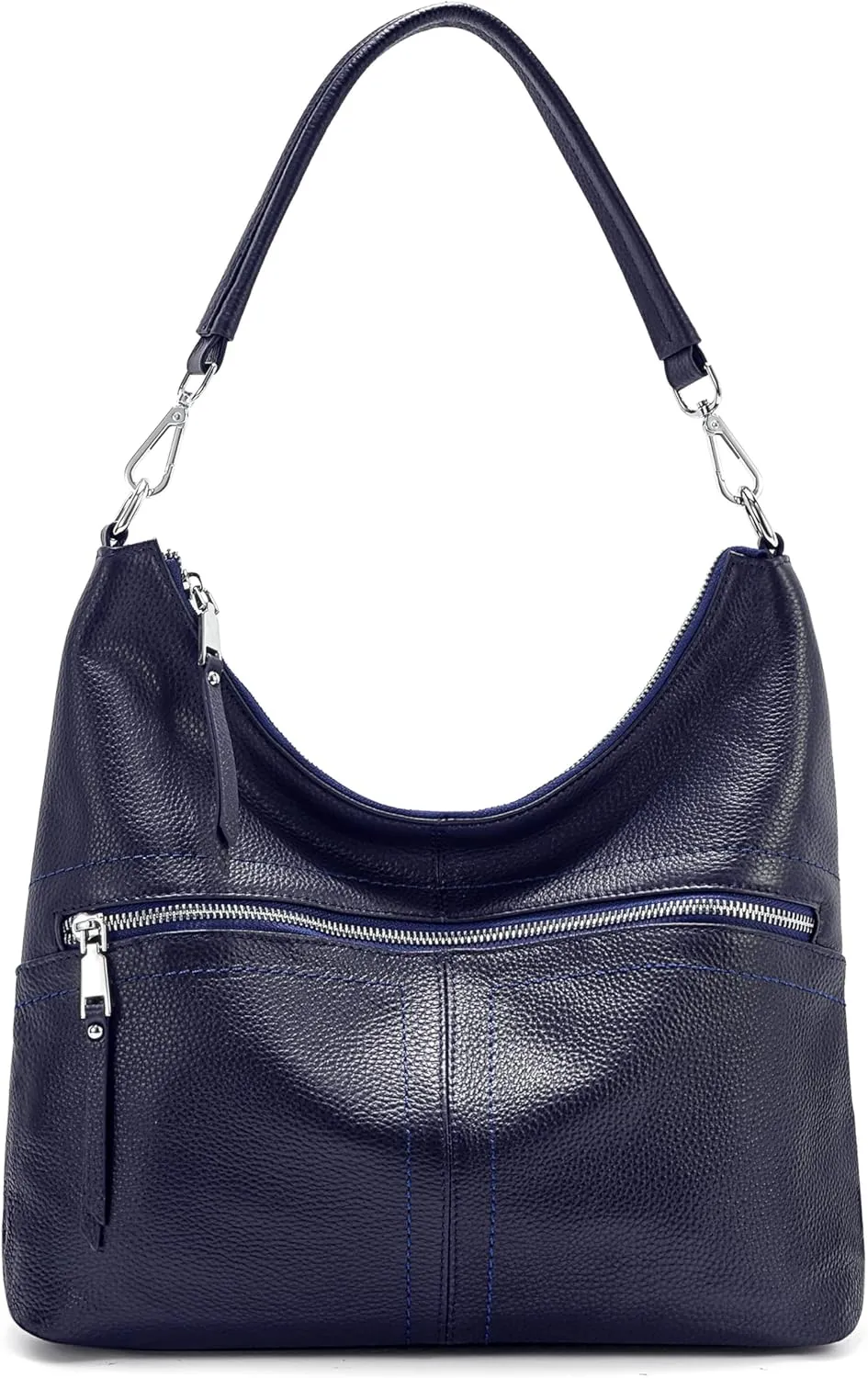 YALUXE Women's Genuine Leather Shoulder Bags Fashion Hobo Handbags Purses Cross-body Bags with Key Ring and Round Coin Purse