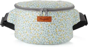 Yarn Crossbody Waist bag Small Yarn Storage Organizer for Yarn Skeins-Organizer for Crochet Hooks and Other Accessories (Rose-Grey)