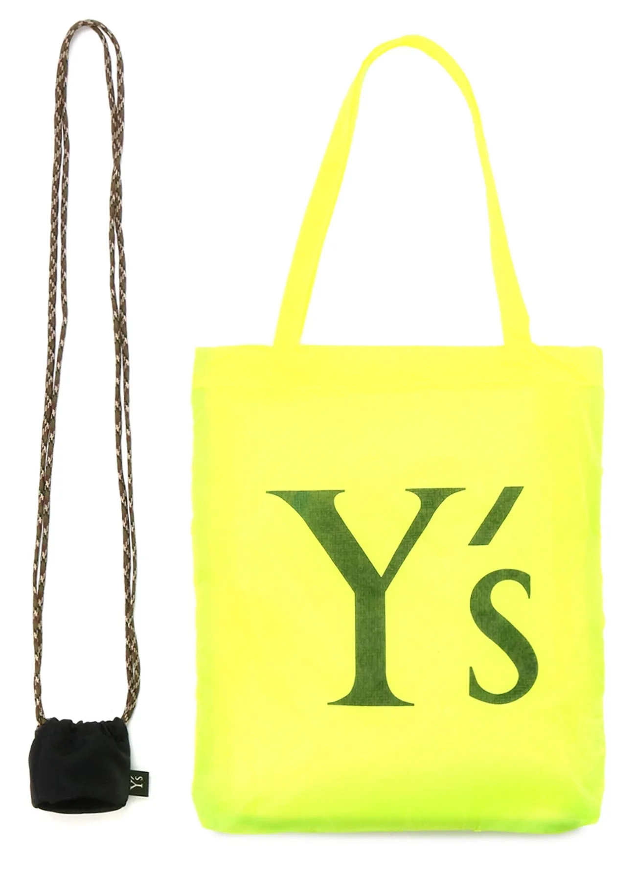 YELLOW RIPSTOP ECOBAG WITH POUCH