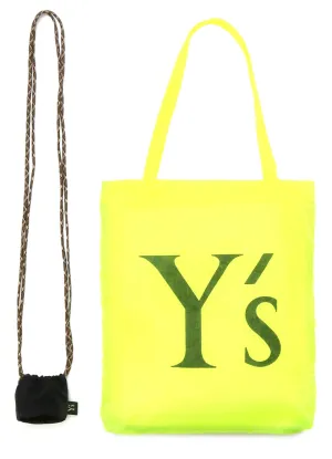 YELLOW RIPSTOP ECOBAG WITH POUCH