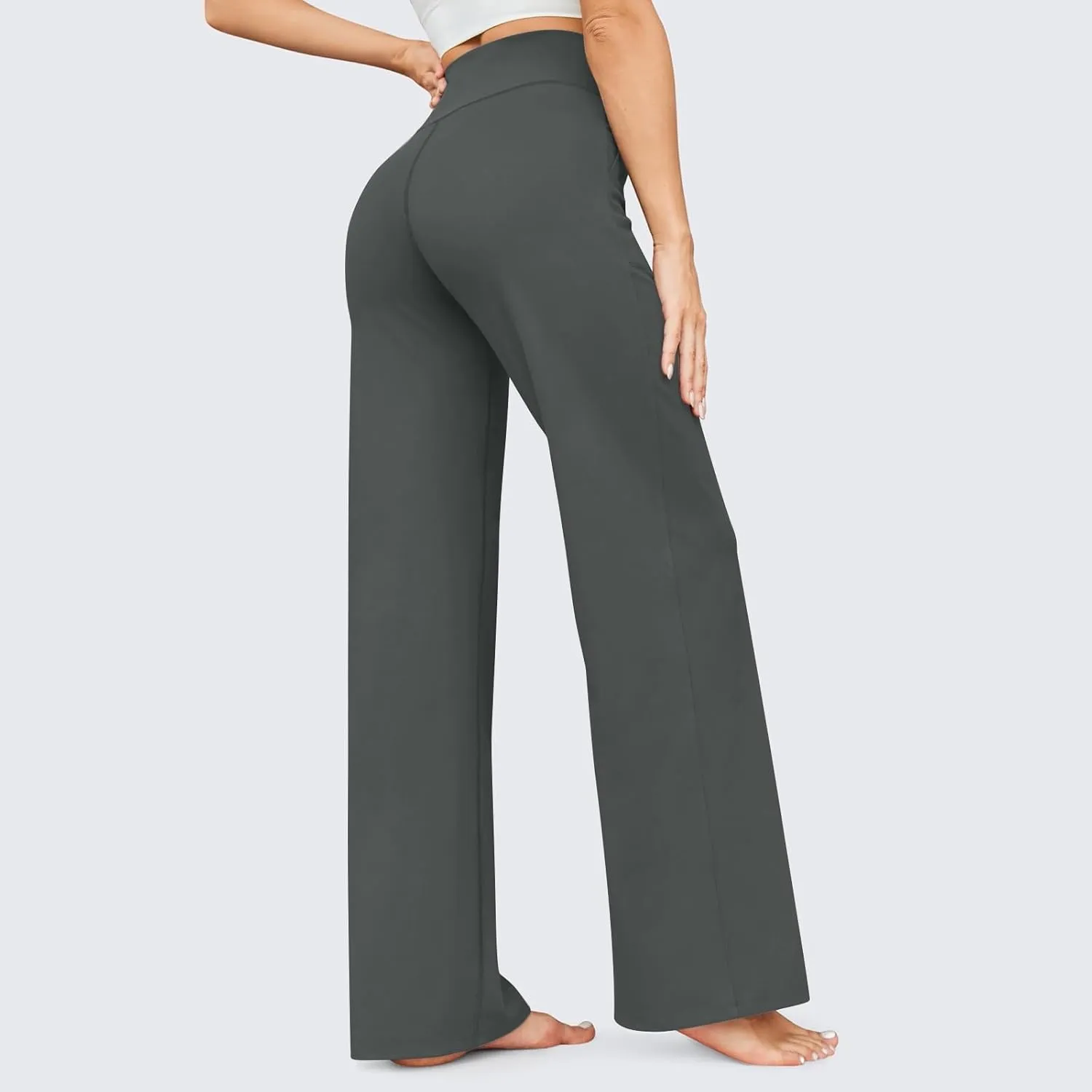 Yoga Pants with Pockets Casual Drawstring Flex Motion Flare Yoga Pants for Women Loose Fashion Soft Womens Yoga Pants