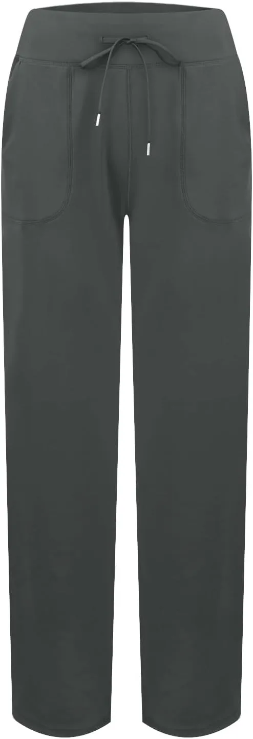 Yoga Pants with Pockets Casual Drawstring Flex Motion Flare Yoga Pants for Women Loose Fashion Soft Womens Yoga Pants