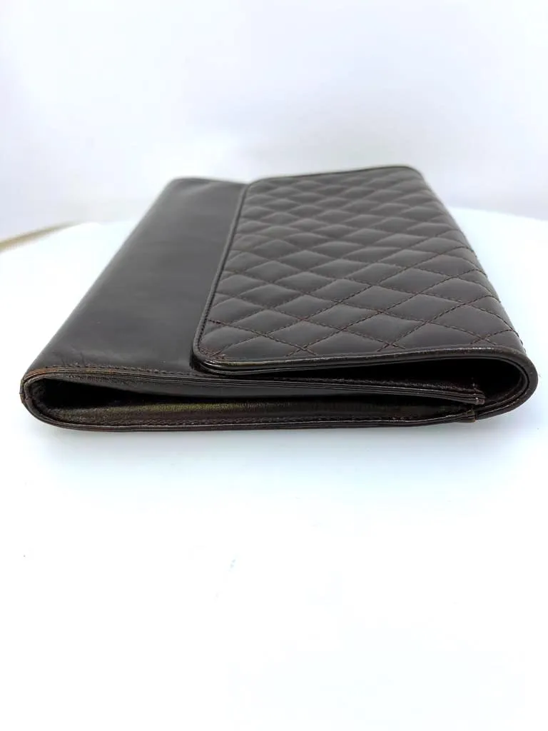 YVES SAINT LAURENT VINTAGE LEATHER CLUTCH BAG