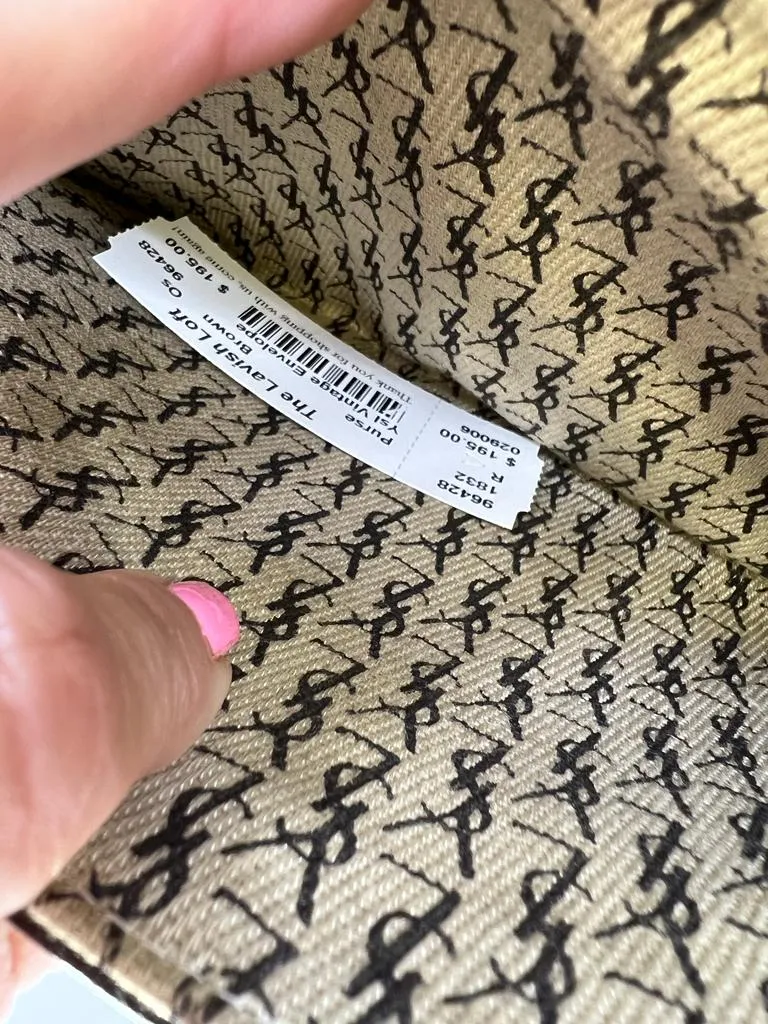 YVES SAINT LAURENT VINTAGE LEATHER CLUTCH BAG