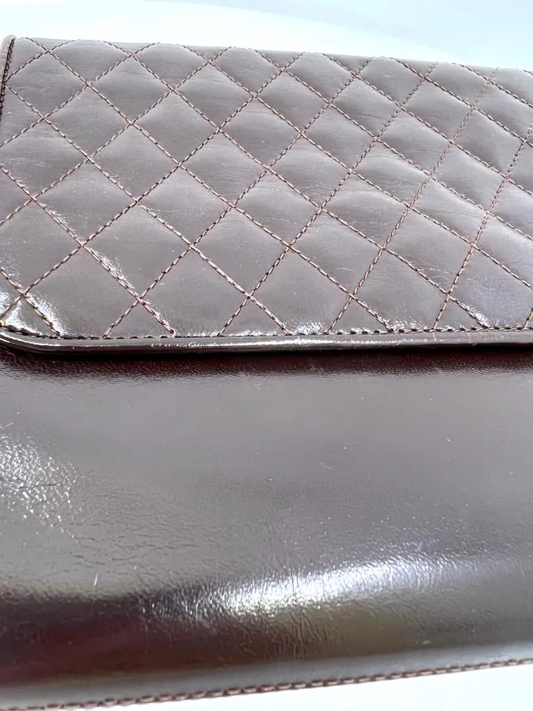 YVES SAINT LAURENT VINTAGE LEATHER CLUTCH BAG