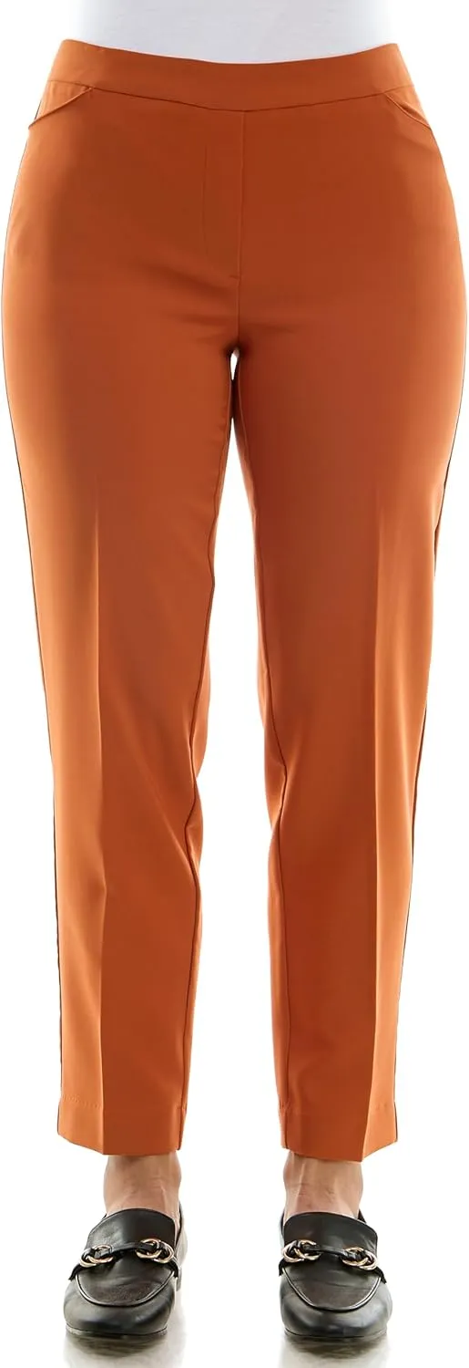 Zac & Rachel Women's Pull-on Ankle Pants with Band