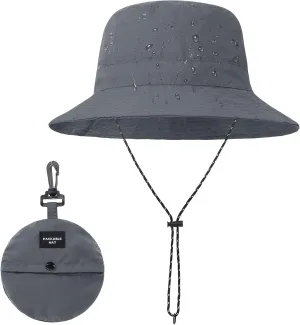 Zando Waterproof Bucket Hat for Women Outdoor Fishing Hat for Men Women Packable Summer Hat Hiking UV Protection Sun Hat