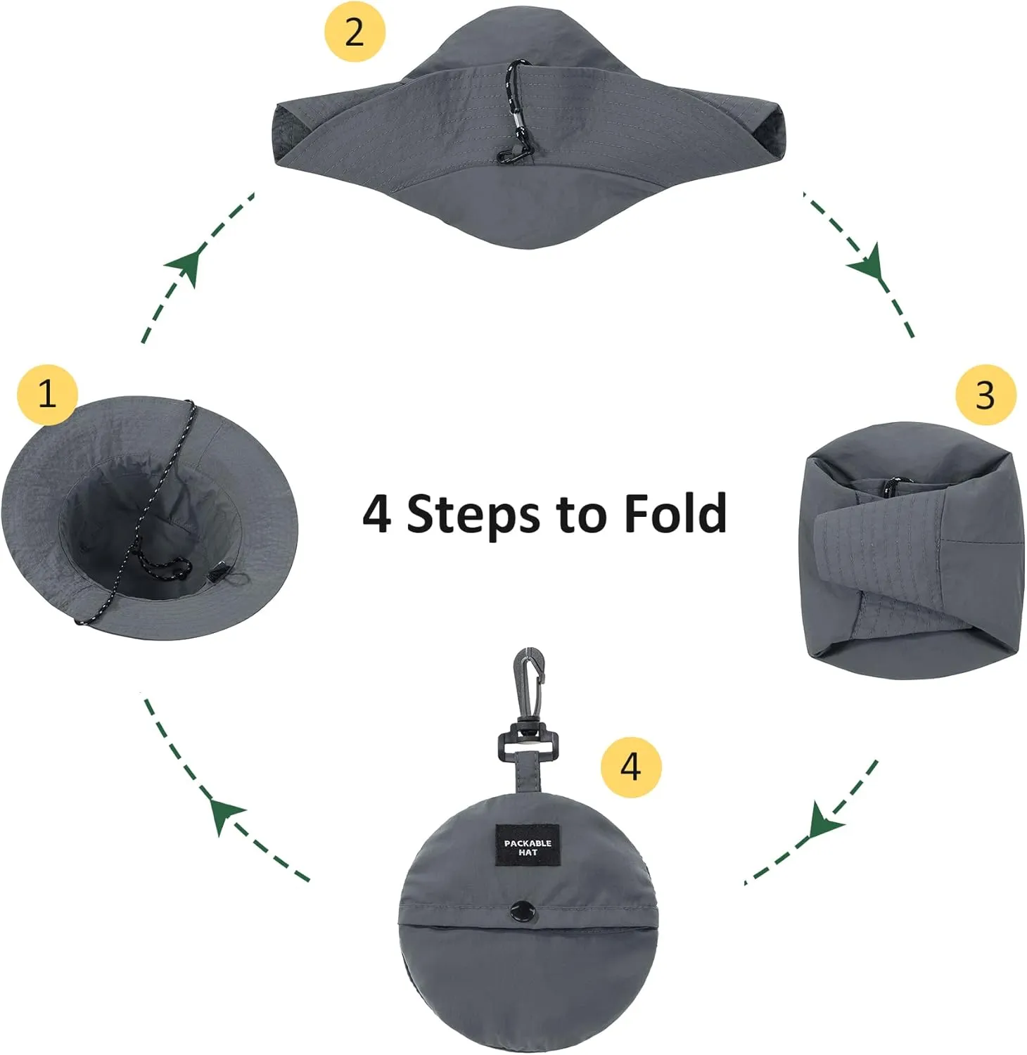Zando Waterproof Bucket Hat for Women Outdoor Fishing Hat for Men Women Packable Summer Hat Hiking UV Protection Sun Hat