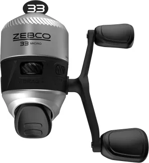 Zebco 33 Spincast Fishing Reel, Changeable Right or Left-Hand Retrieve, Built-in Bite Alert, All-Metal Gears, Pre-Spooled with Zebco Cajun Line