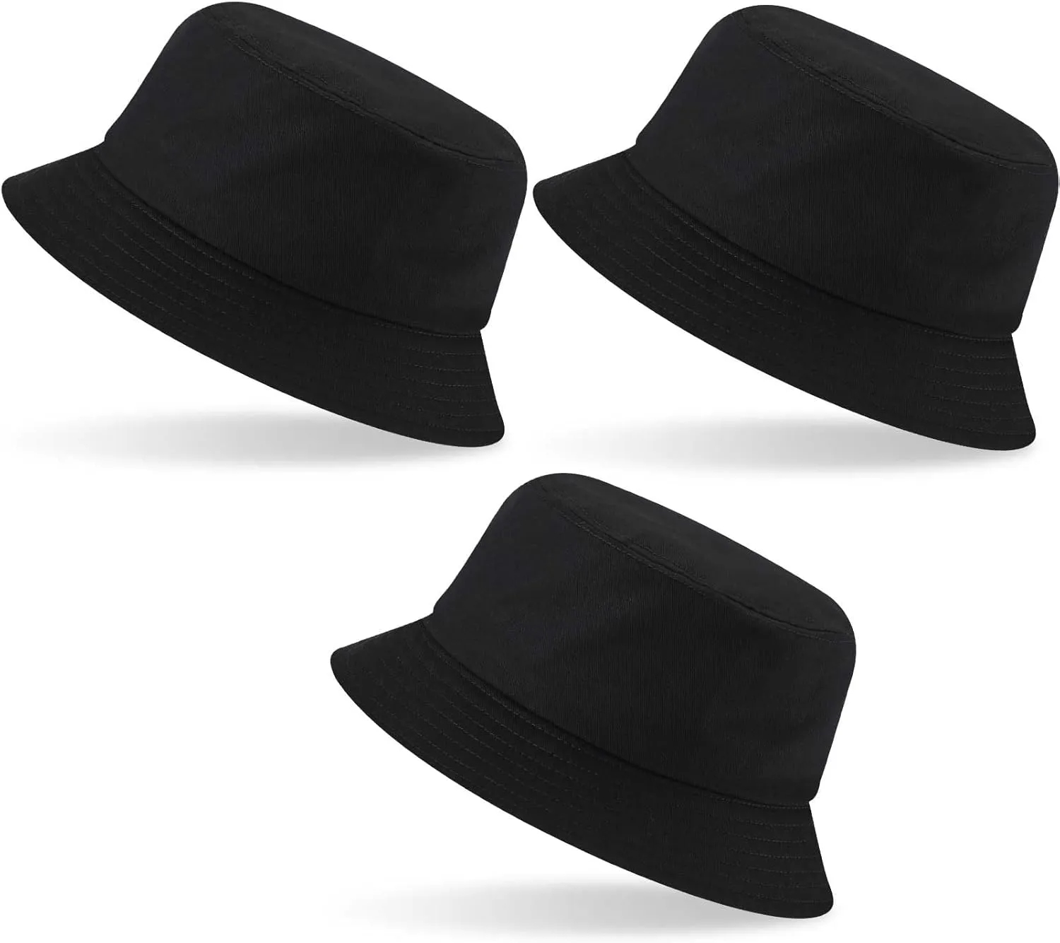 Zhanmai 3 Pcs XXL Bucket Hat for Man Woman Large Oversize Summer Beach Cotton Hats for Fisherman