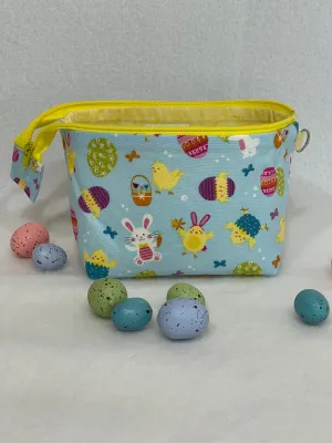 Zipper Bucket Bag - Easter Bunnies and Chicks