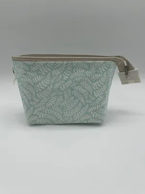 Zipper Bucket Bag - Pale Teal Ferns