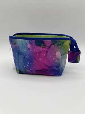 Zipper Bucket Bag - Purple and Green Marble