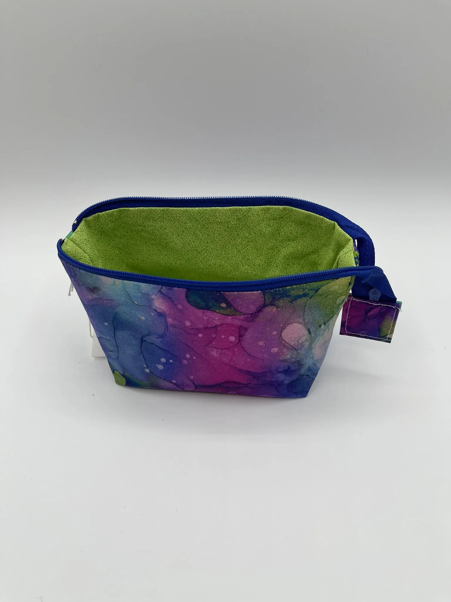 Zipper Bucket Bag - Purple and Green Marble