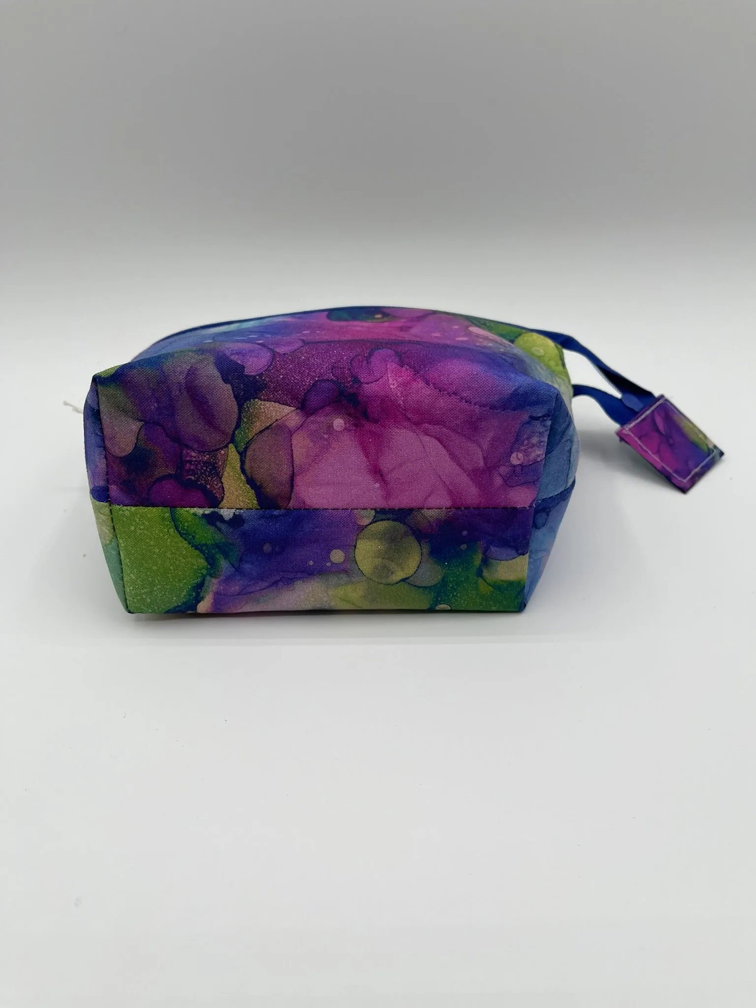 Zipper Bucket Bag - Purple and Green Marble
