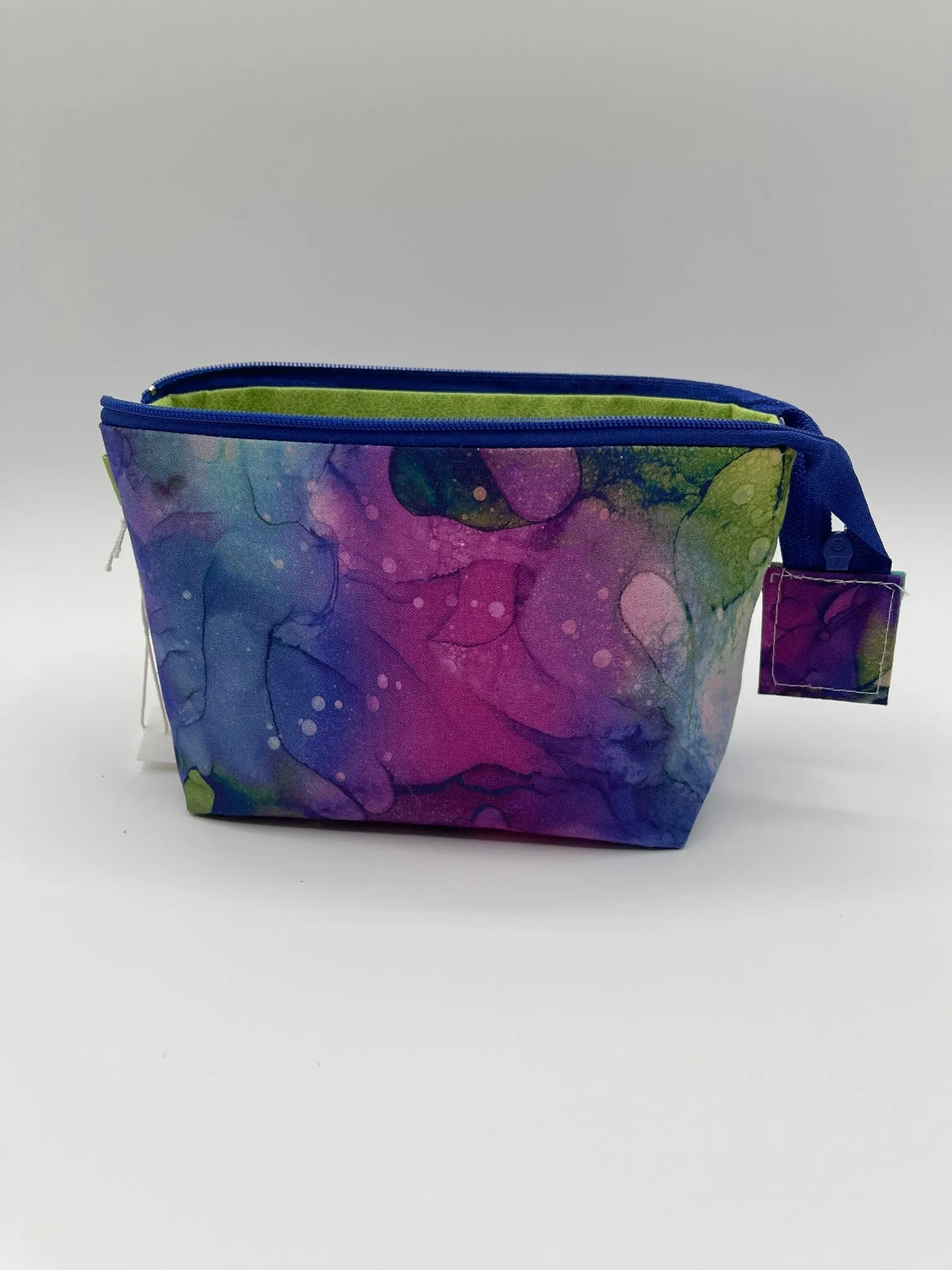 Zipper Bucket Bag - Purple and Green Marble