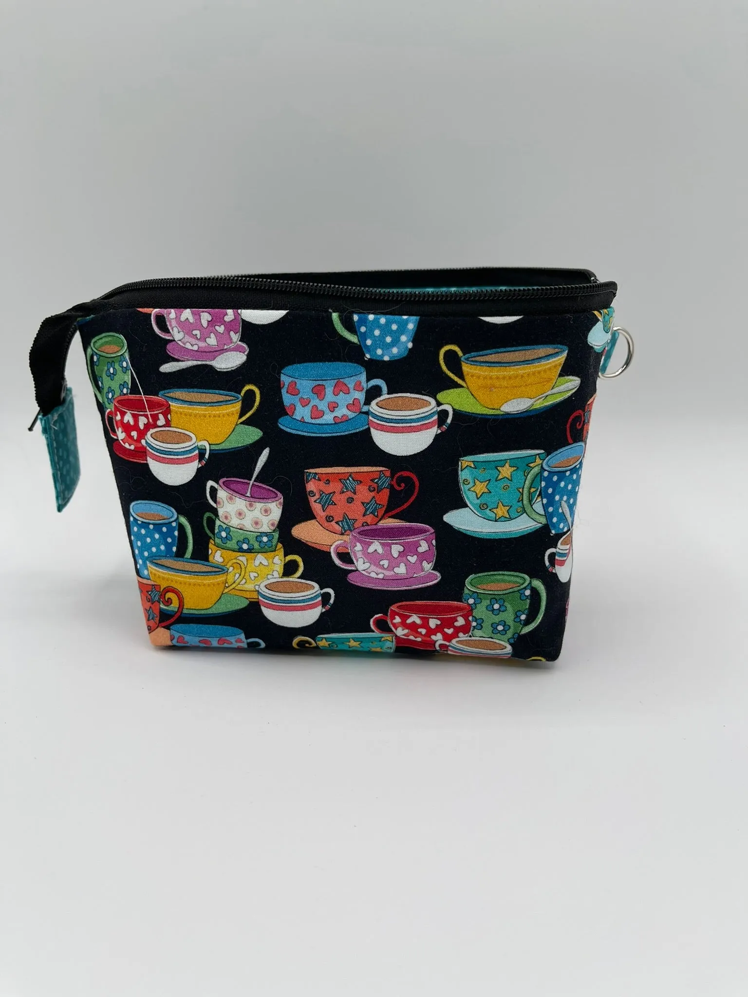 Zipper Bucket Bag - Tea and Coffee Cups