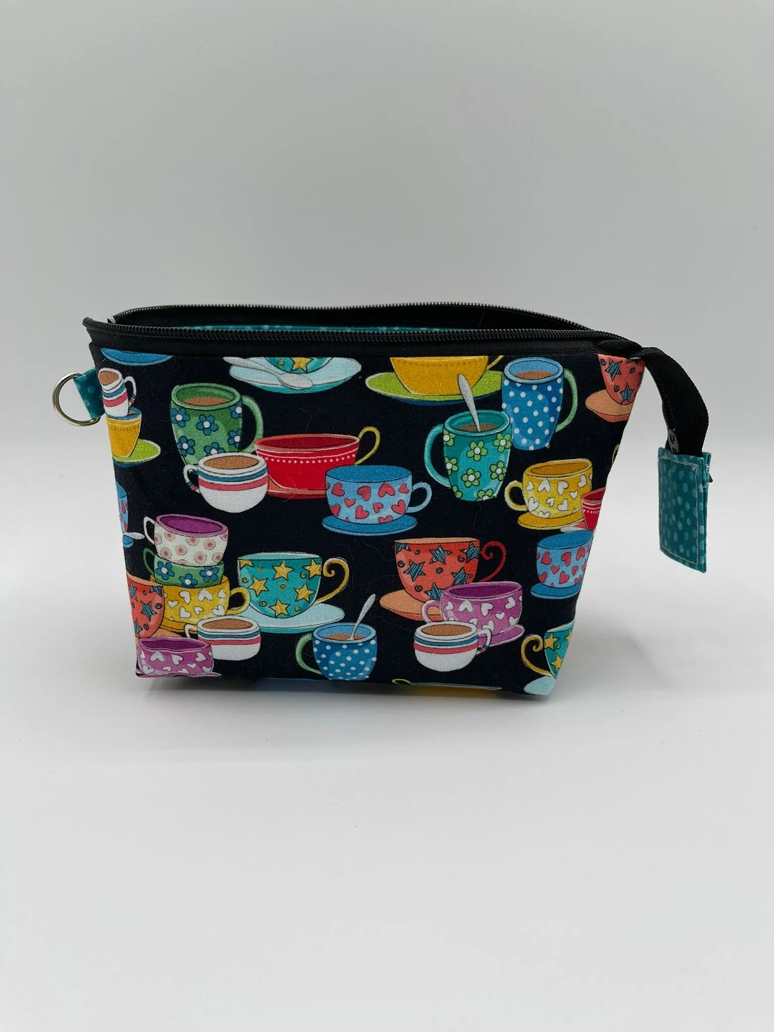 Zipper Bucket Bag - Tea and Coffee Cups