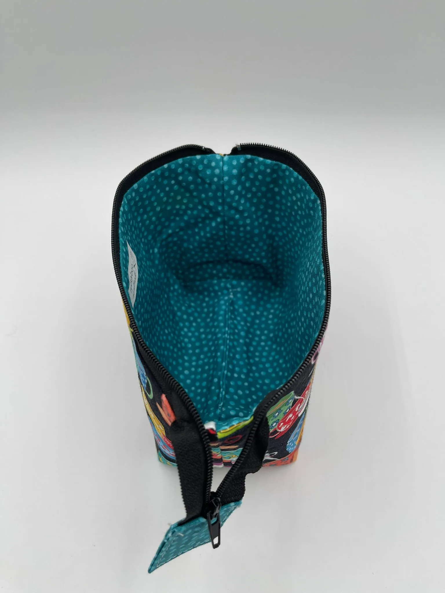 Zipper Bucket Bag - Tea and Coffee Cups