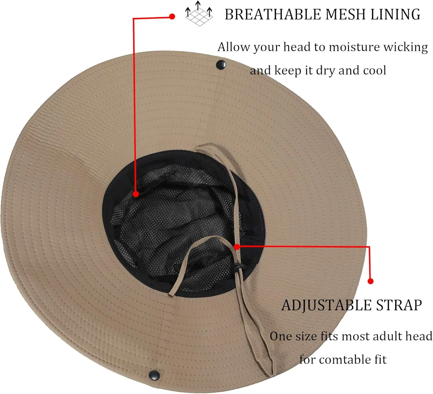 ZLYC Outdoor Extra Wide Brim Sun Hat for Men and Women Waterproof Bucket Boonie Hat